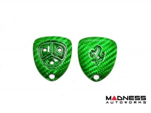 Ferrari Key Fob Cover - Carbon Fiber - Green Candy